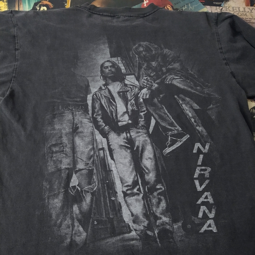 Vintage Nirvana Band Tee Iron Maiden Tag Single Stitch Medium/Large - Picture 4 of 5